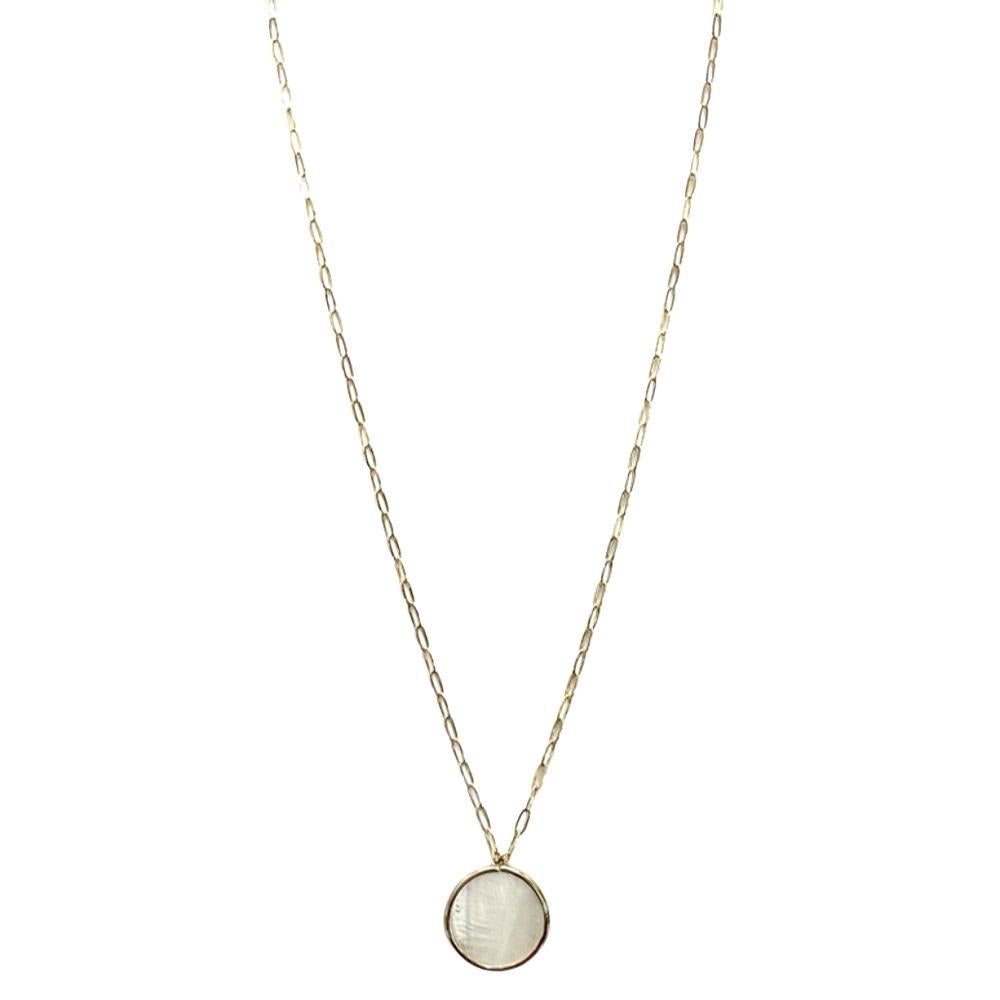 Pearl Round Pendant Necklace