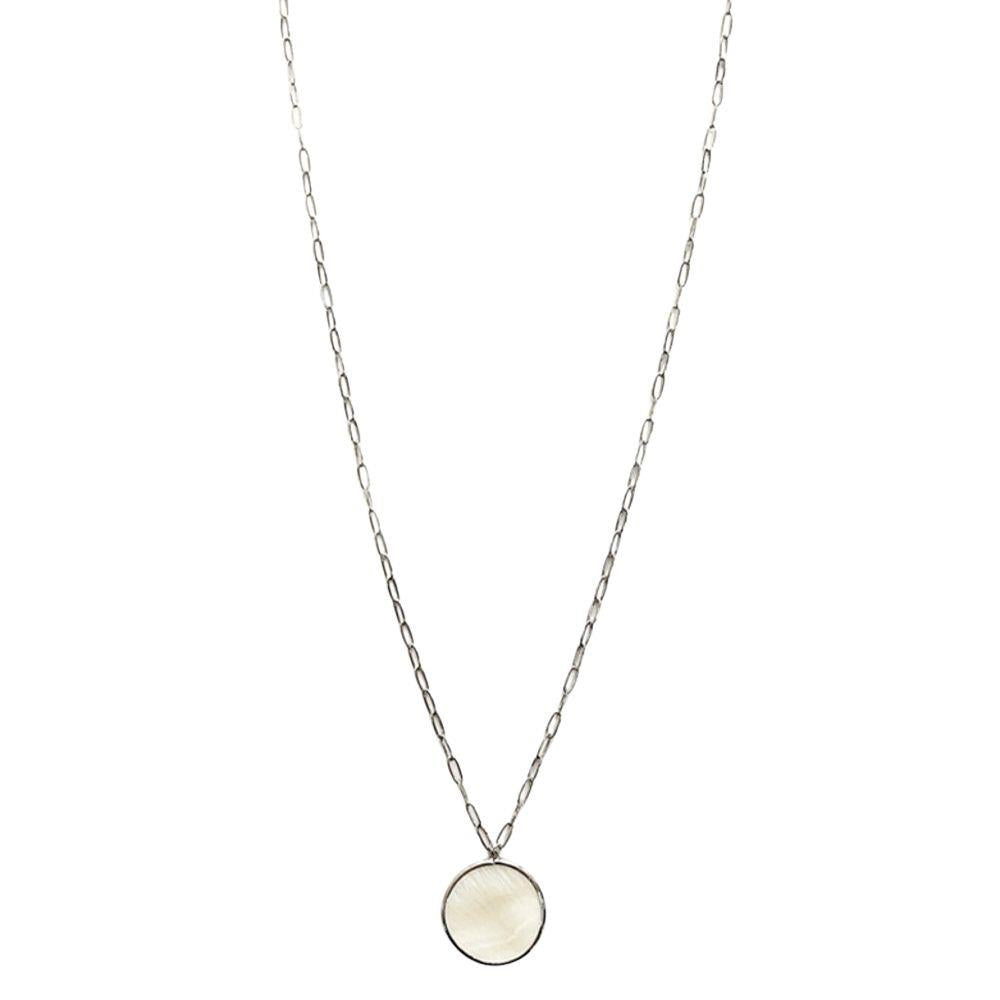 Pearl Round Pendant Necklace