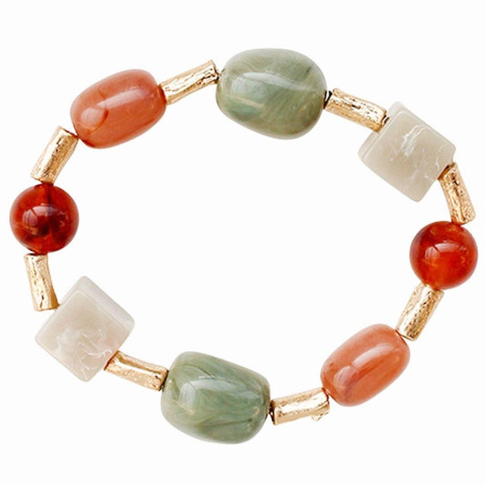 Multi Color Mixed Resin Bracelet
