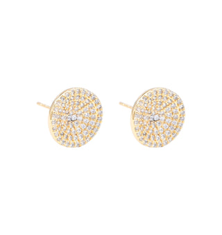 Round Crystal Post Earrings