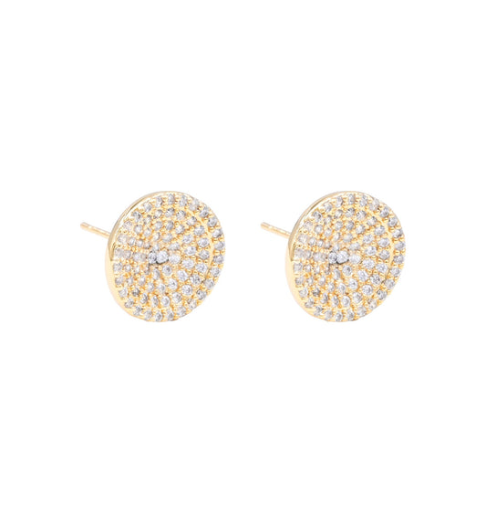 Round Crystal Post Earrings