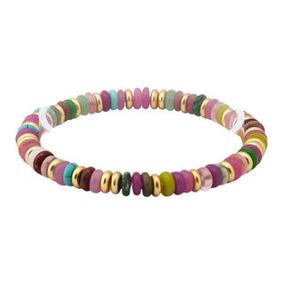 Mixed Beaded Bracelet with Gold