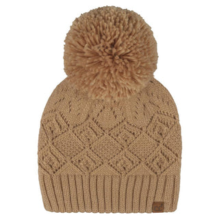 C.C. Diamond Lace Pom Pom Beanie
