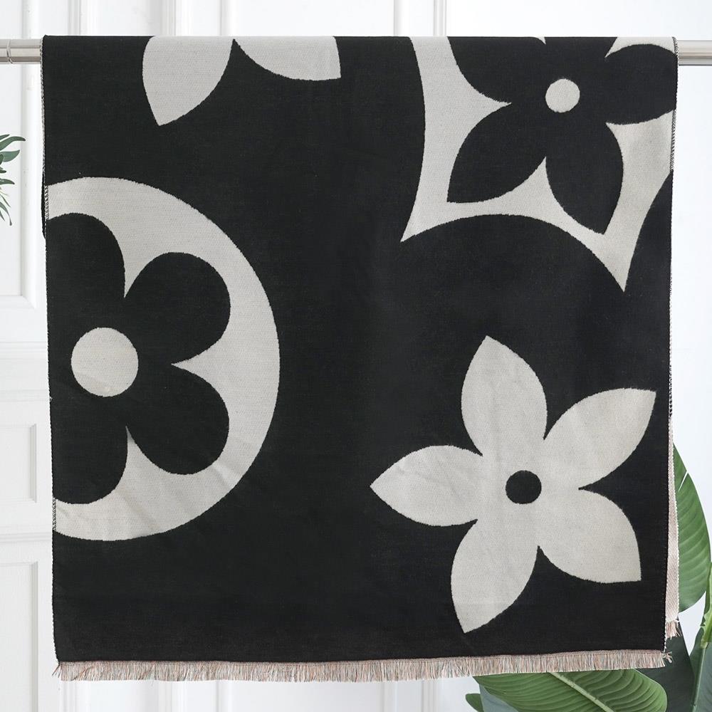 Big Flower Monogram Scarf