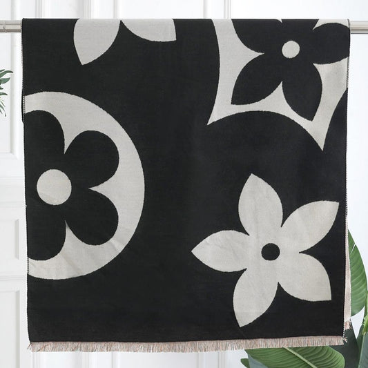 Big Flower Monogram Scarf