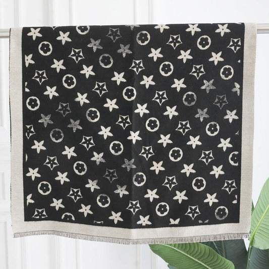 Flower Monogram Scarf