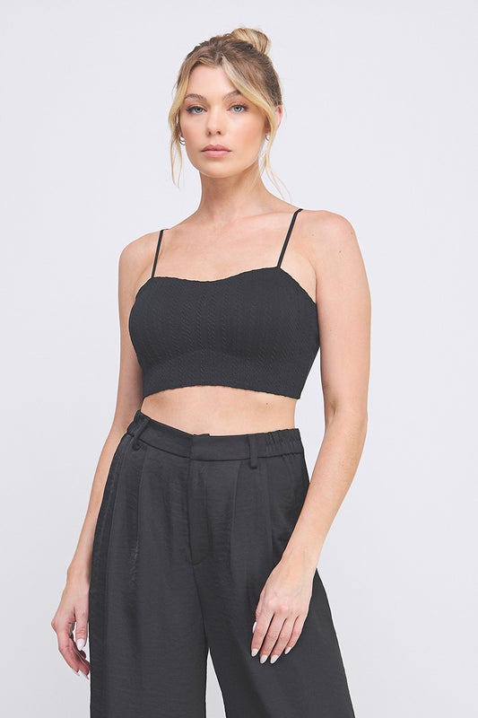 Slim Cable Knit Bralette