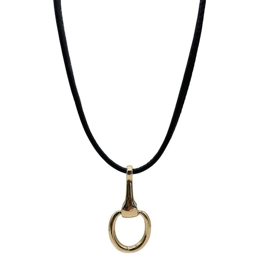 Metal Horsebit Pendant Necklace