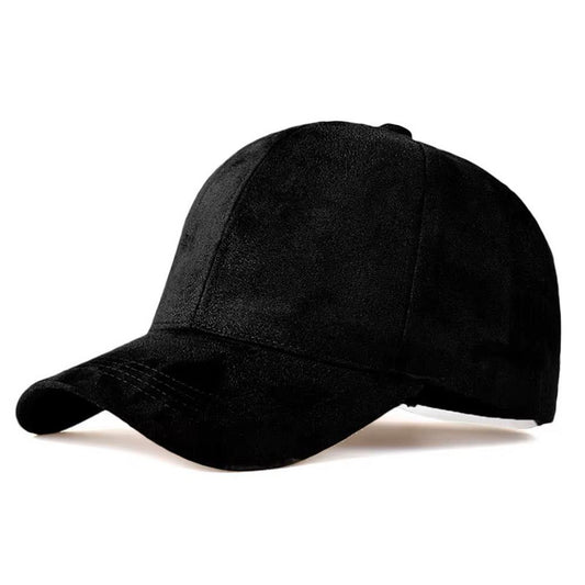 Adjustable Vegan Suede Baseball Cap