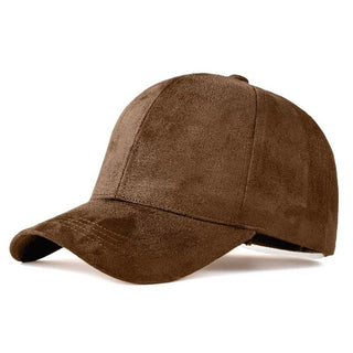 Adjustable Vegan Suede Baseball Cap