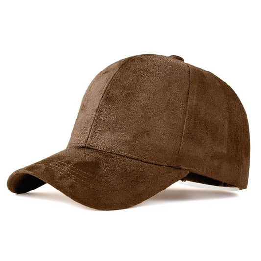 Adjustable Vegan Suede Baseball Cap