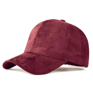 Adjustable Vegan Suede Baseball Cap