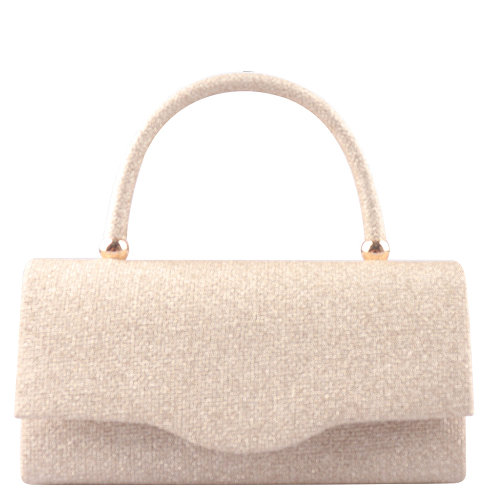 Textured Handle Chic Evening Bag