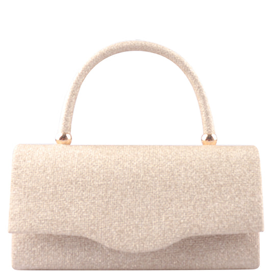 Textured Handle Chic Evening Bag