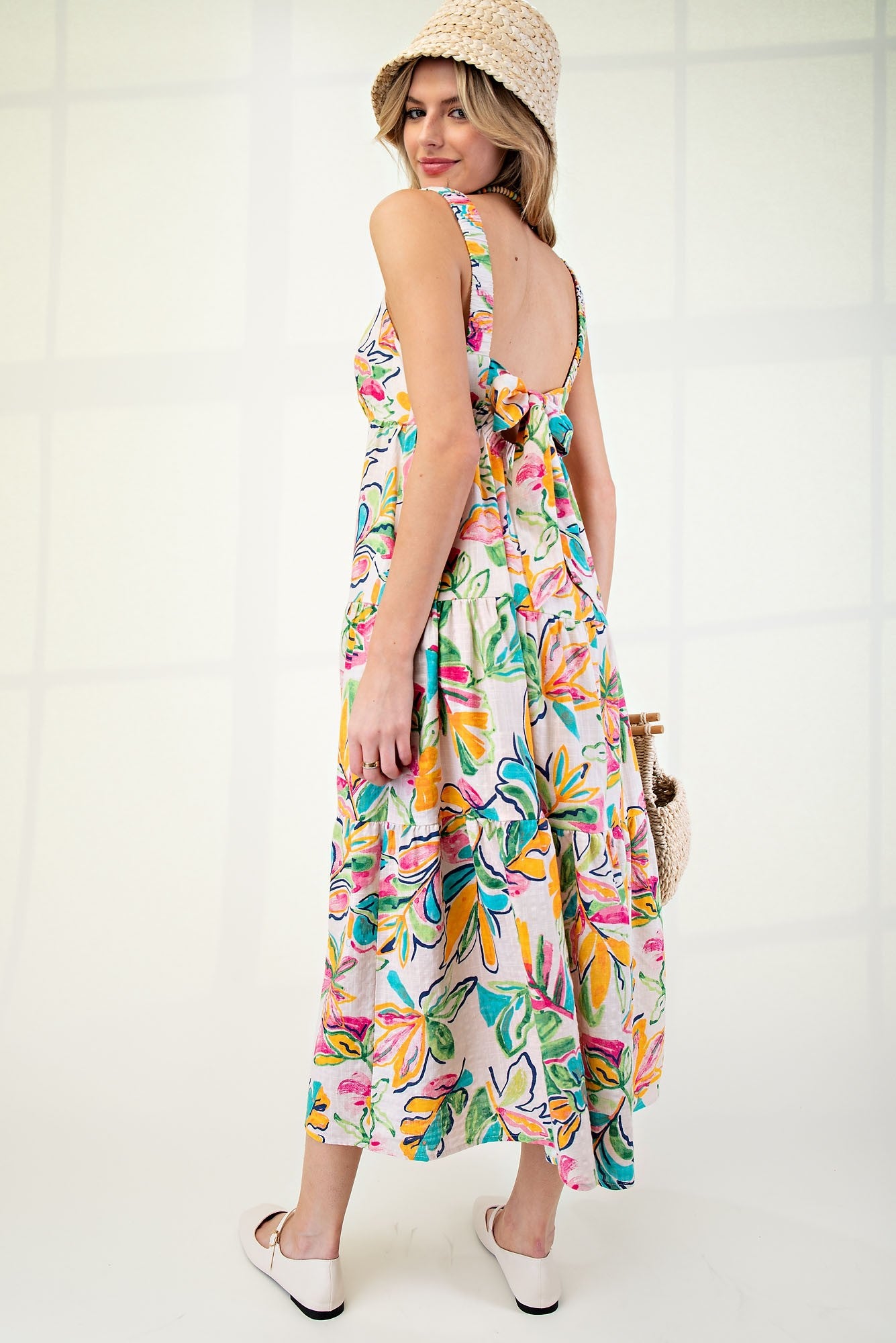 Tropical Floral Maxi Dress