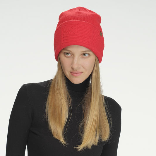 3D Embossed American Flag Beanie