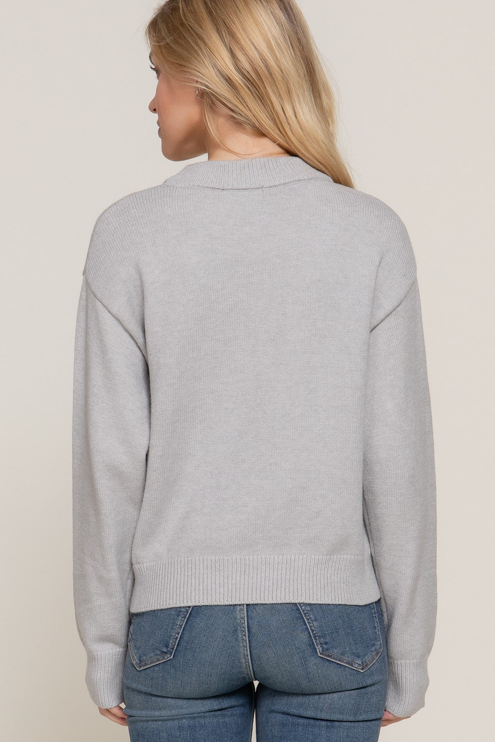 Sequin Bliss Sweater Gray