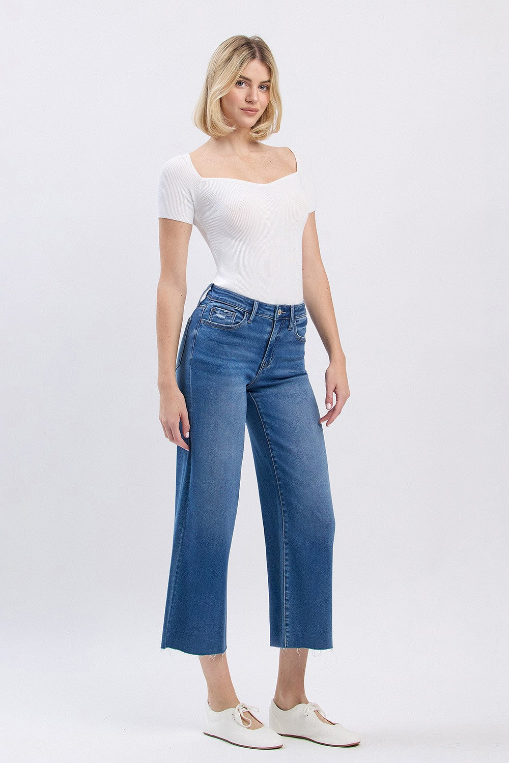 Stretch Wide Leg Jeans