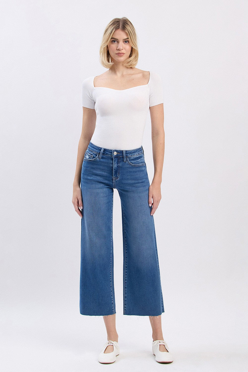 Stretch Wide Leg Jeans