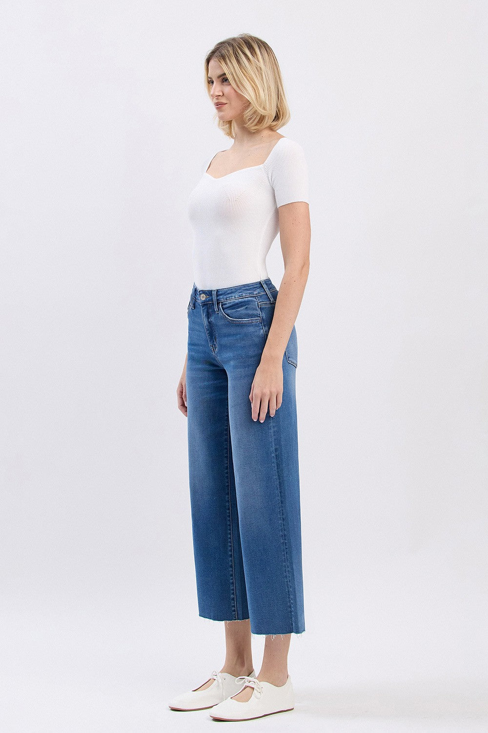 Stretch Wide Leg Jeans