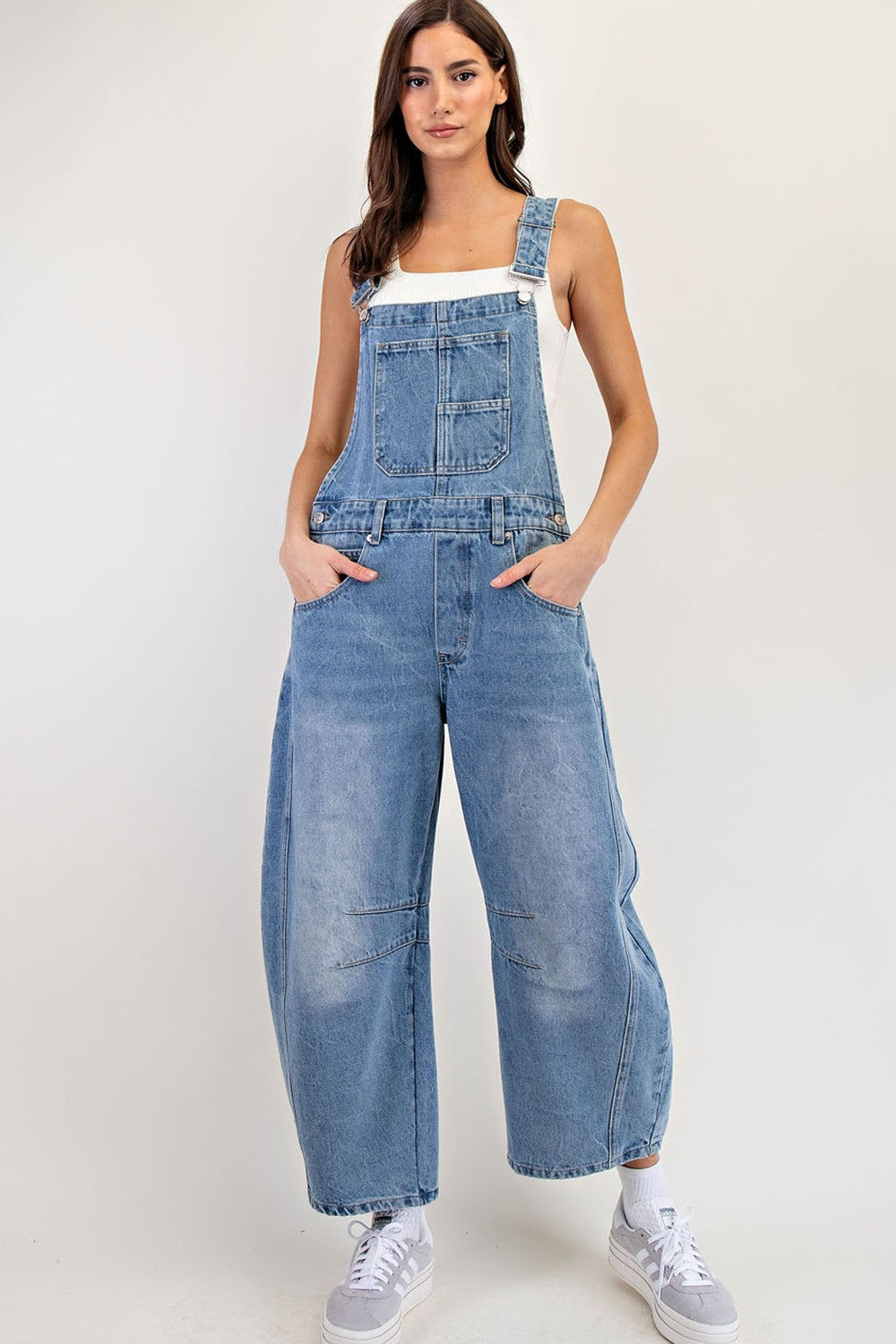 Barrel Denim Overalls