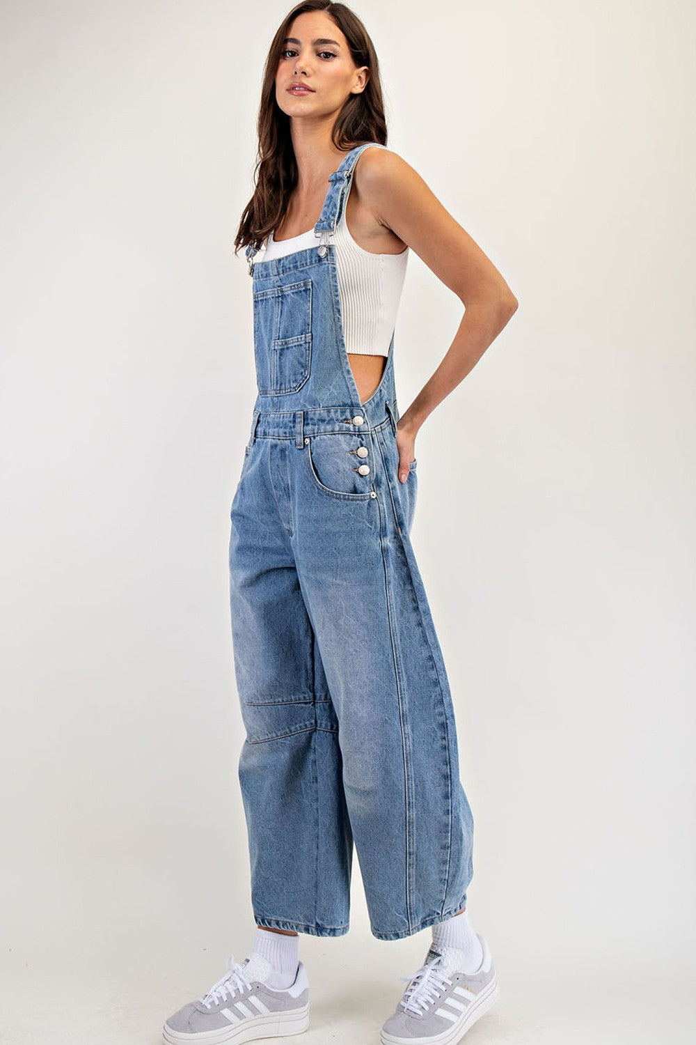 Barrel Denim Overalls