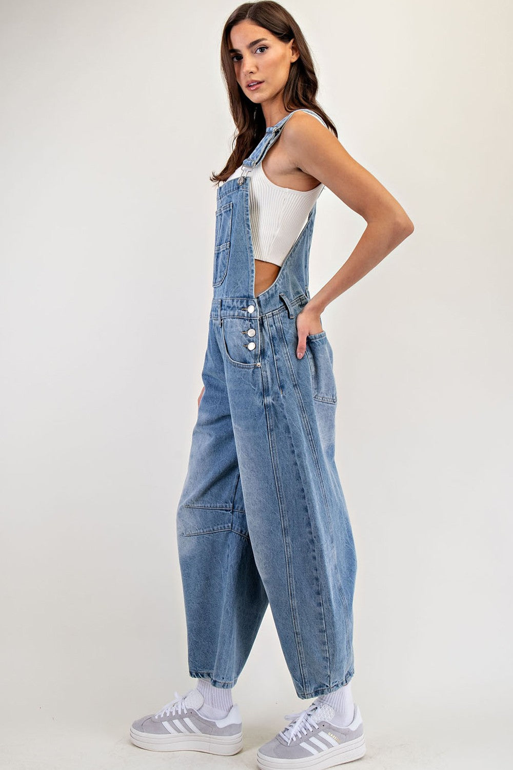 Barrel Denim Overalls