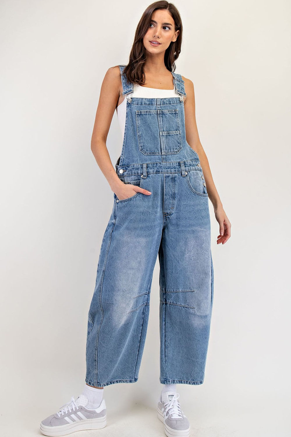 Barrel Denim Overalls