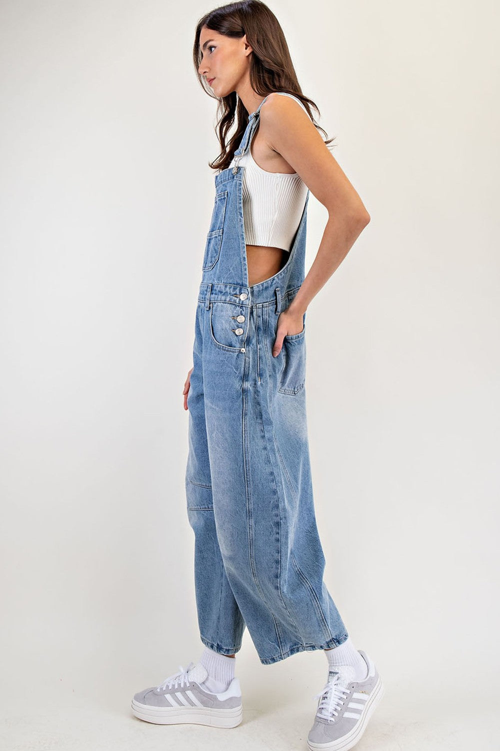 Barrel Denim Overalls