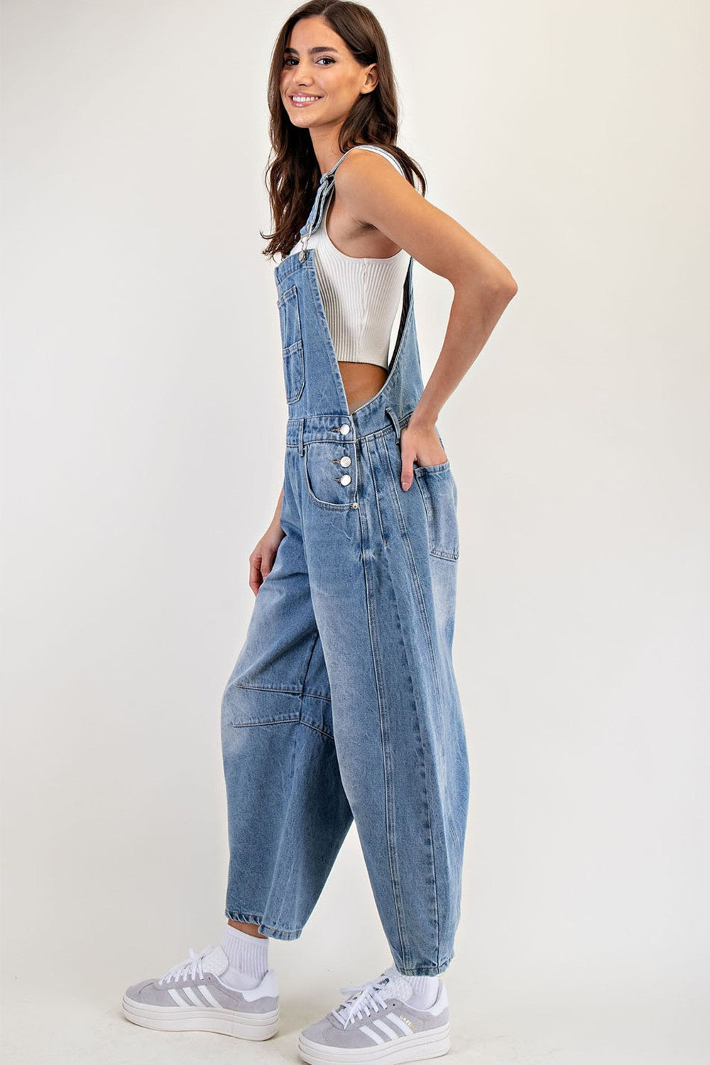 Barrel Denim Overalls