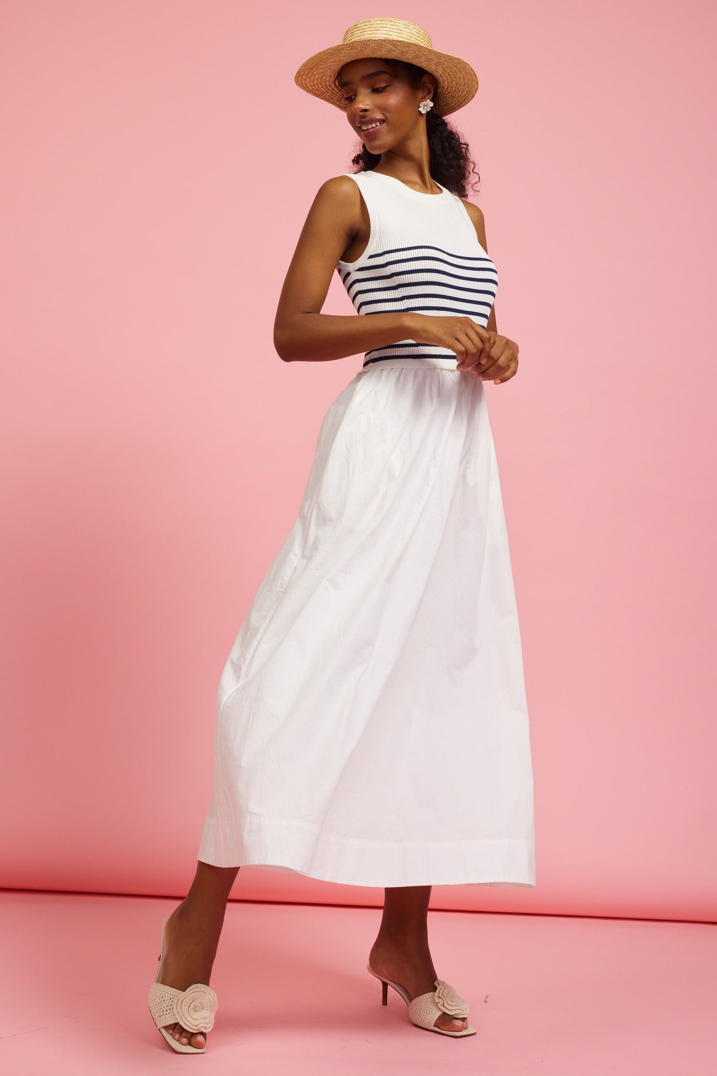 Woven Tank Stripe Maxi Dress