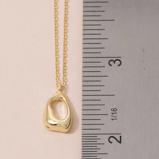 Open-Form Gold Pendant Necklace