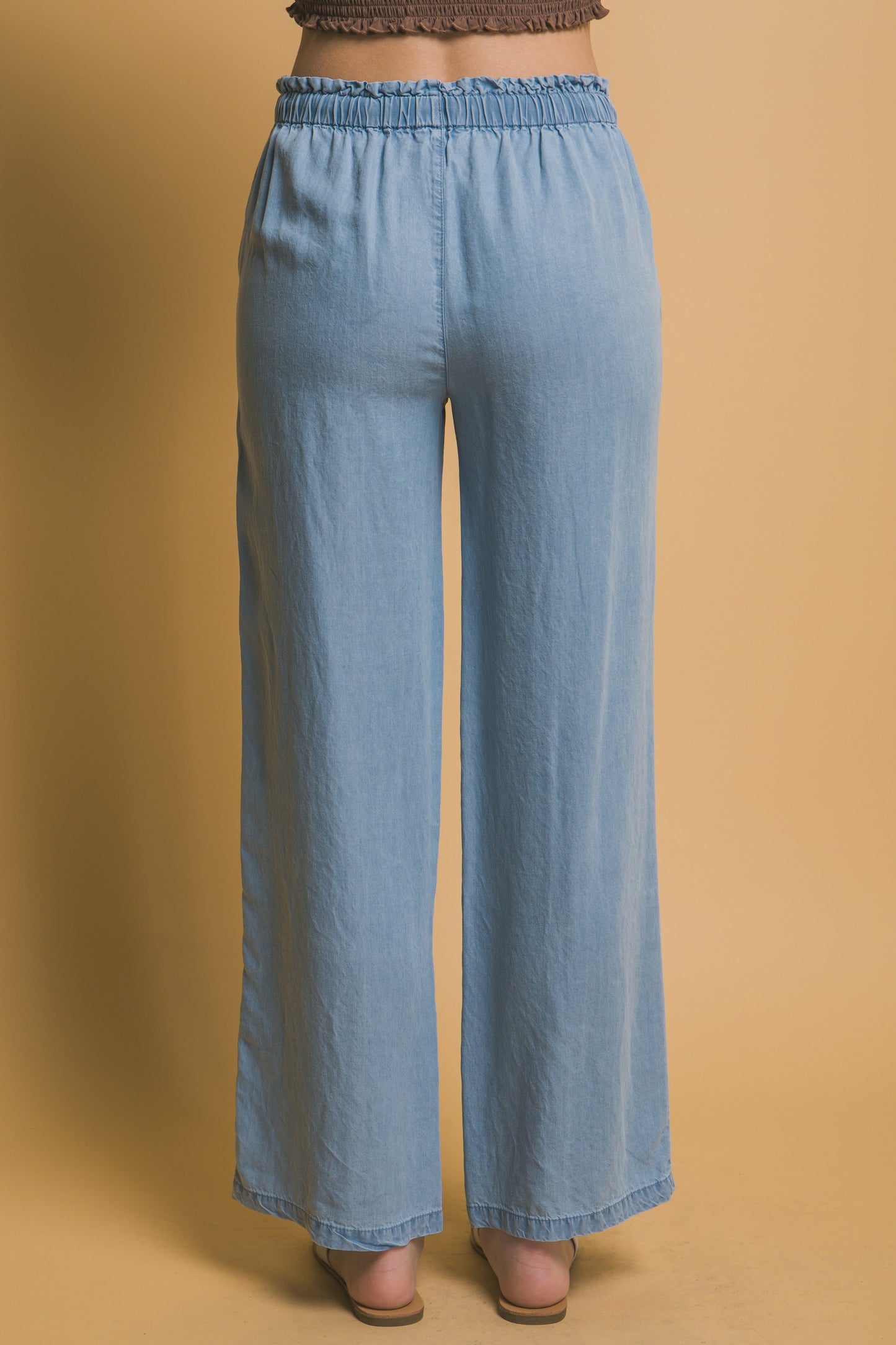 Tencel Elastic Waist Pants