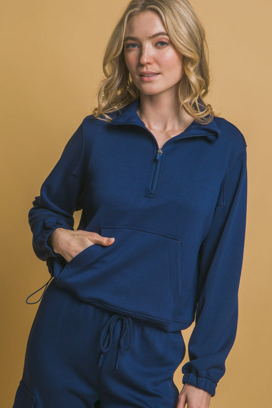 Half Zip Pullover in Eclipse