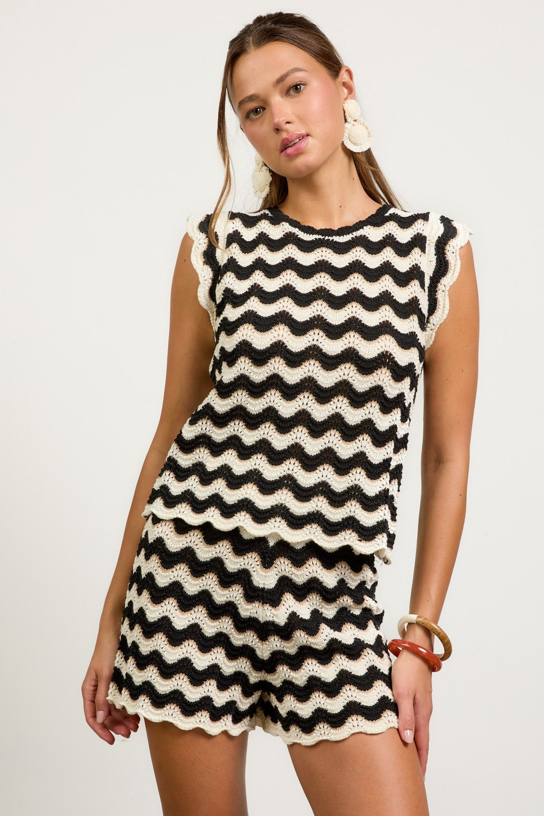 Zig Zag Stripe Knit 2 Piece Set