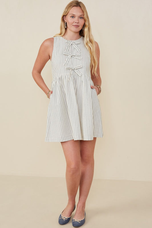 Stripe Bow Tie Dress