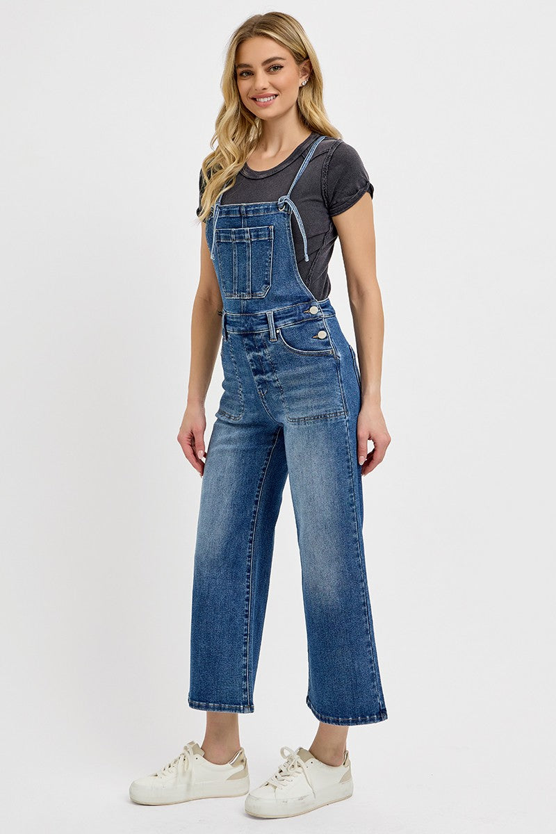 Crop Straight Leg Overalls