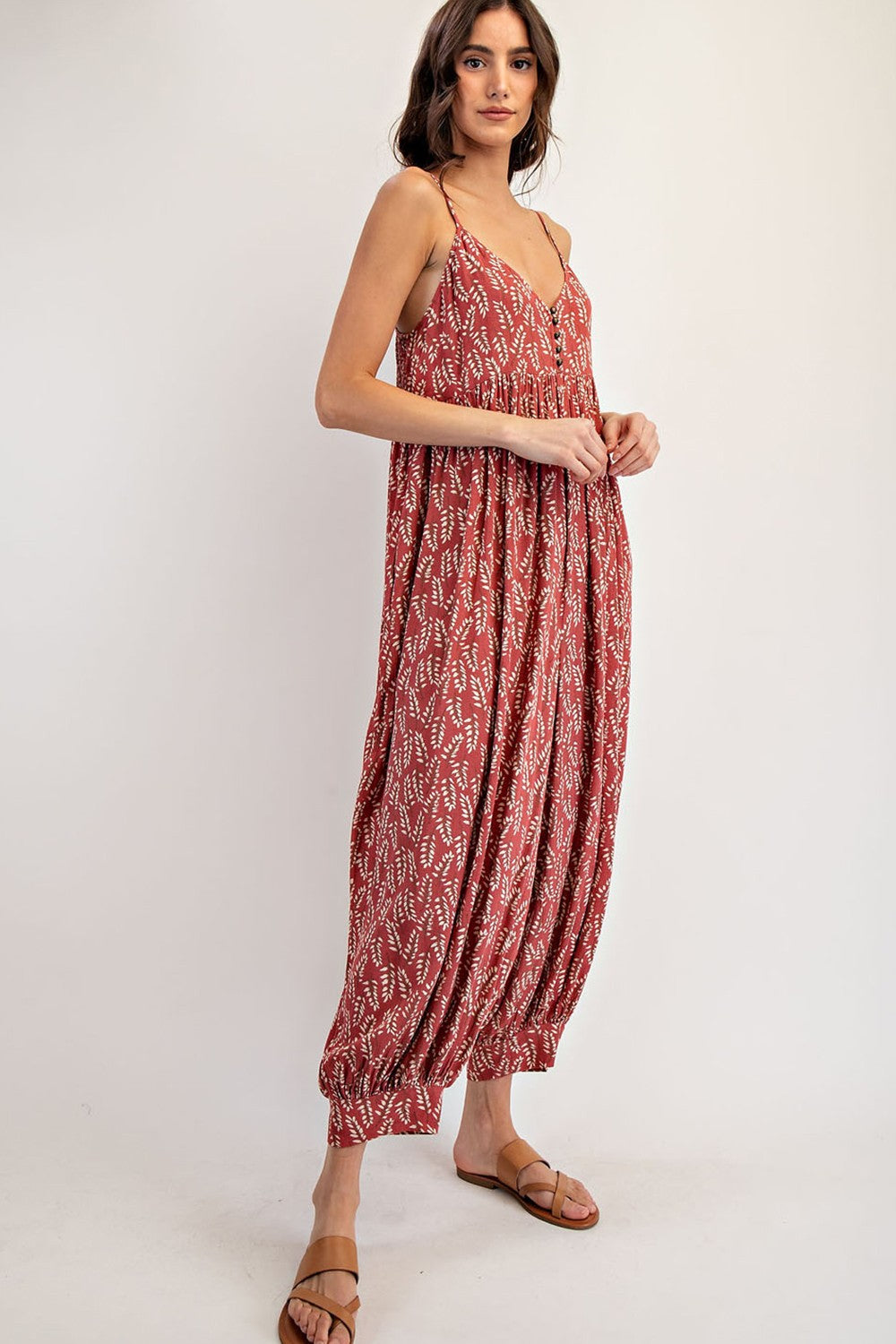 Raspberry Boho Jumpsuit