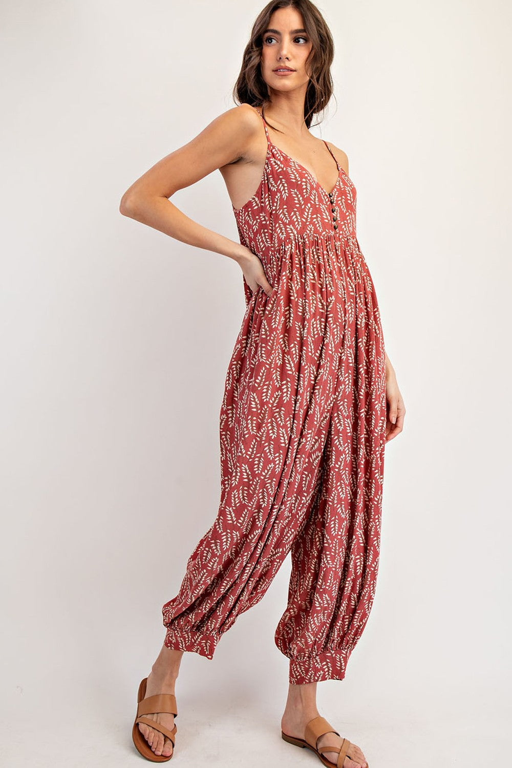 Raspberry Boho Jumpsuit