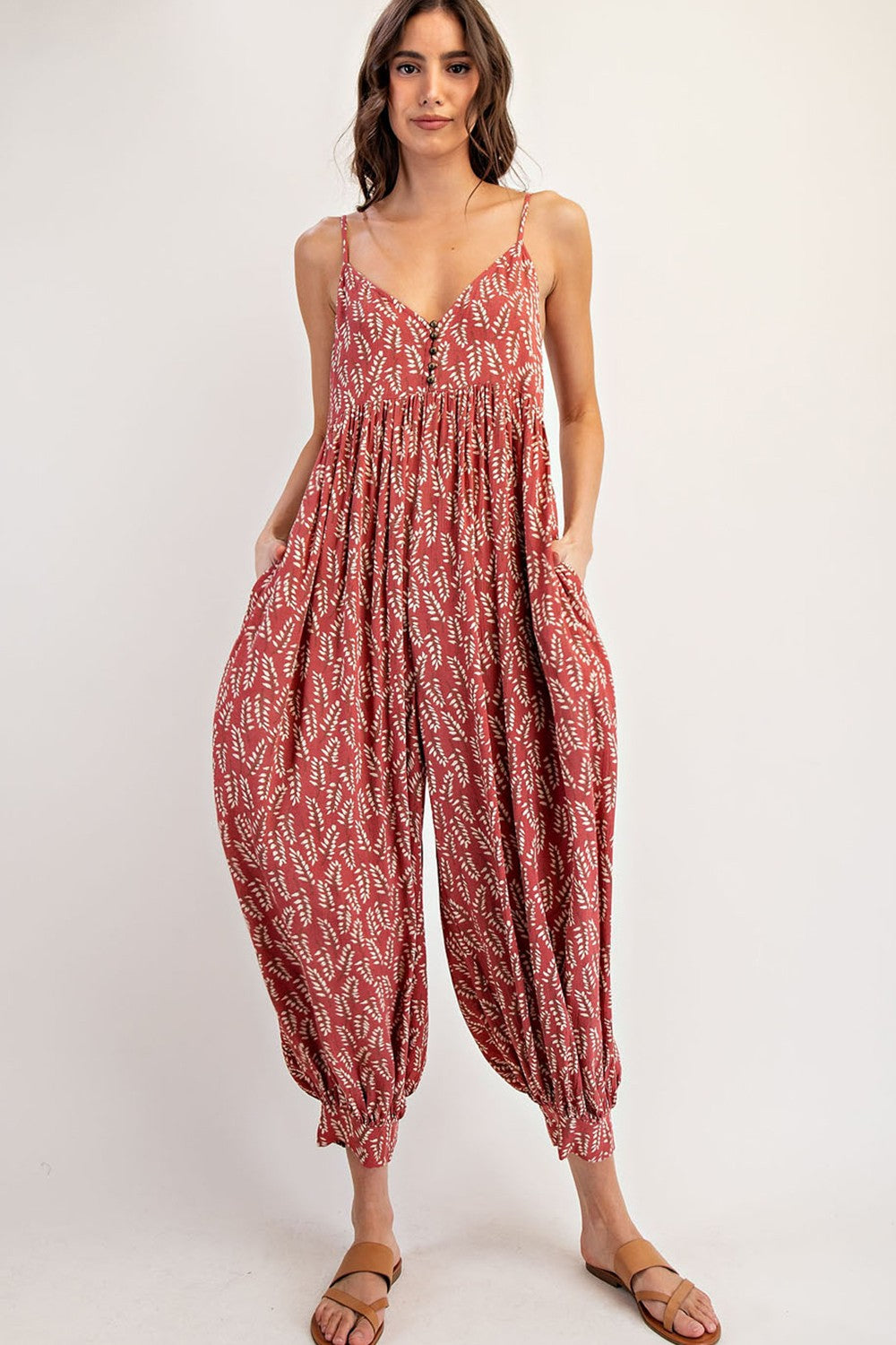 Raspberry Boho Jumpsuit