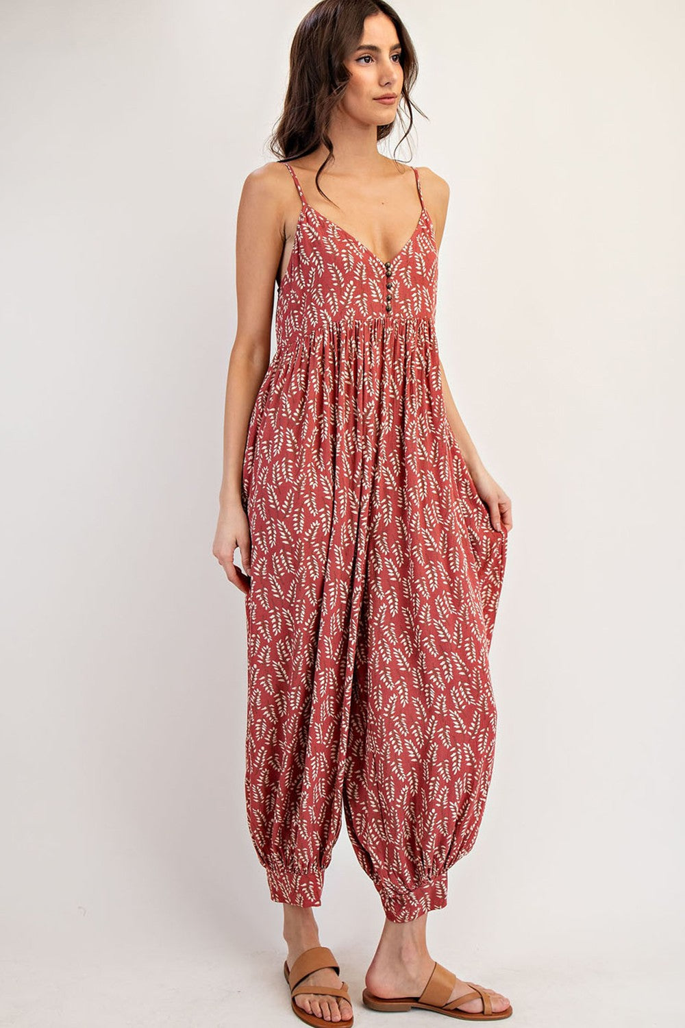 Raspberry Boho Jumpsuit