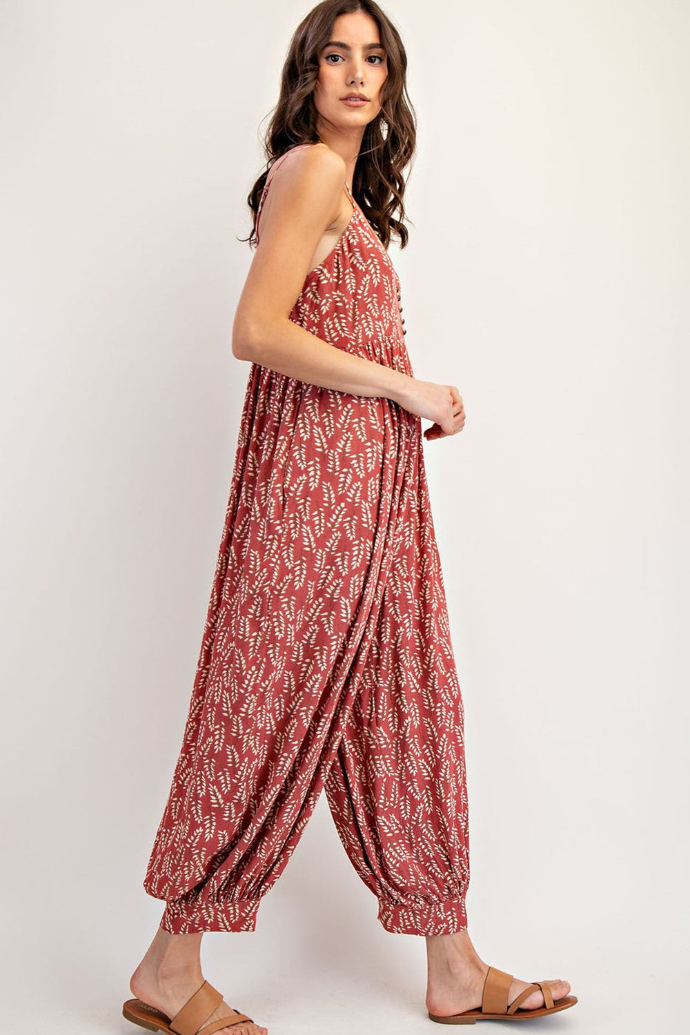 Raspberry Boho Jumpsuit