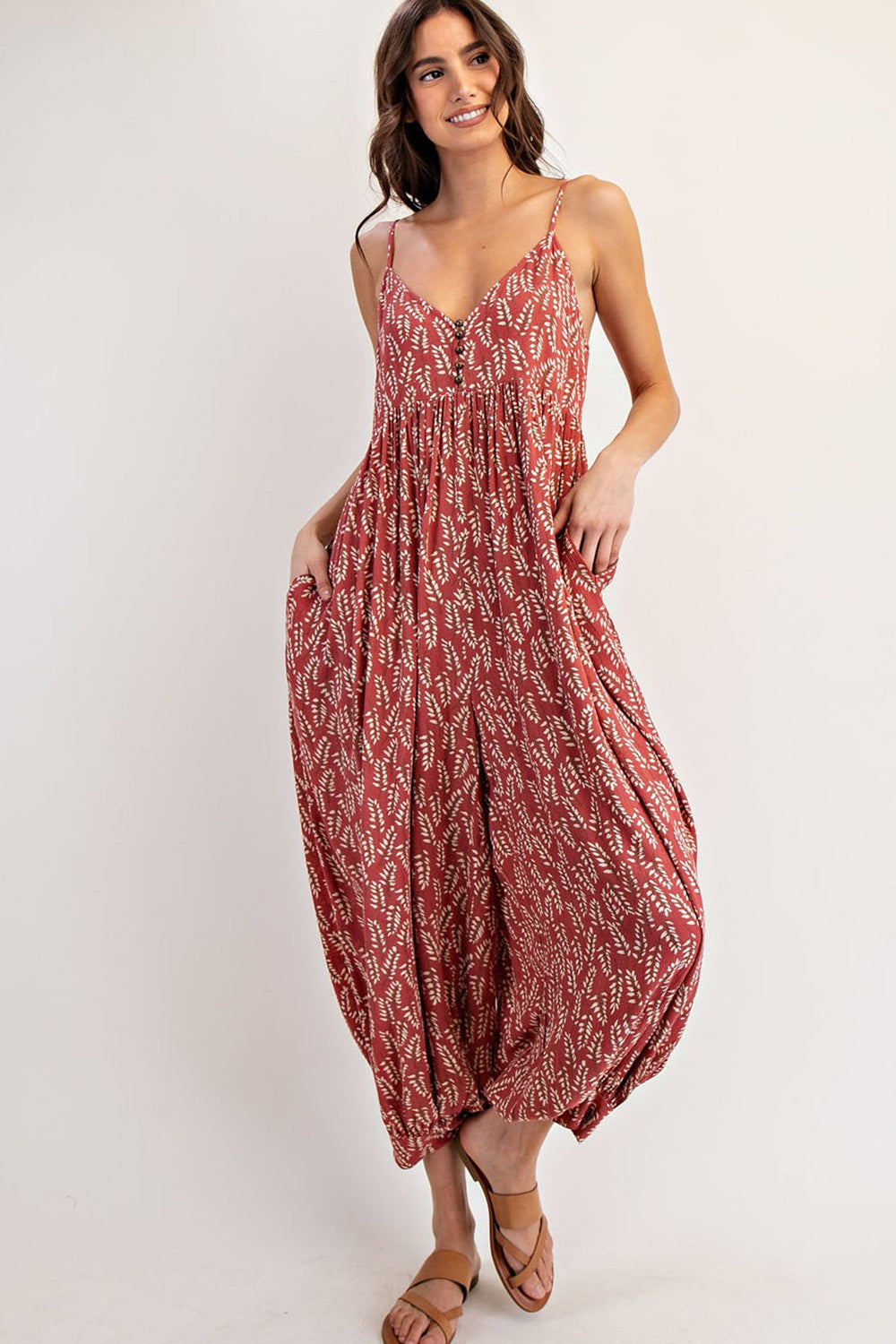 Raspberry Boho Jumpsuit