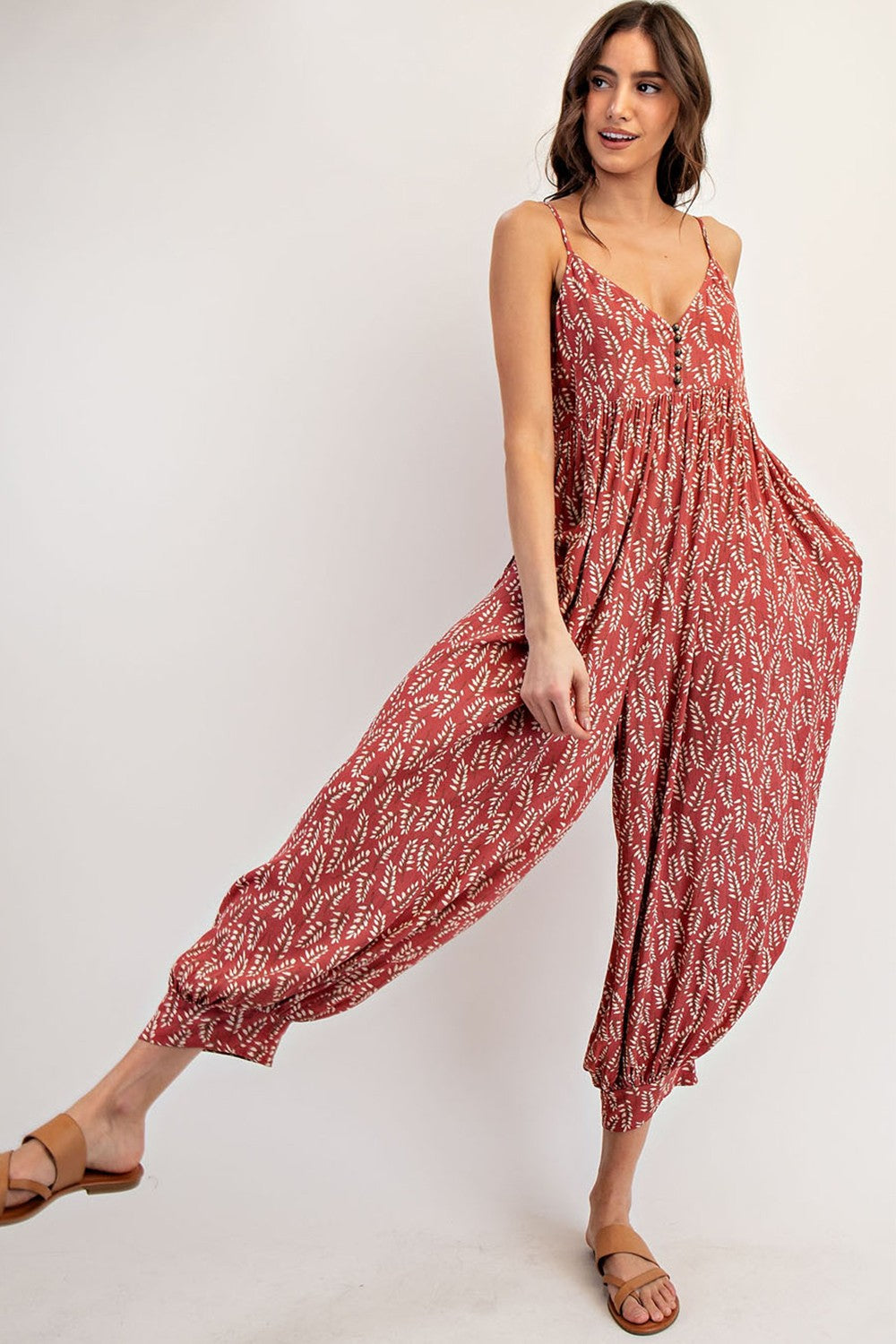 Raspberry Boho Jumpsuit