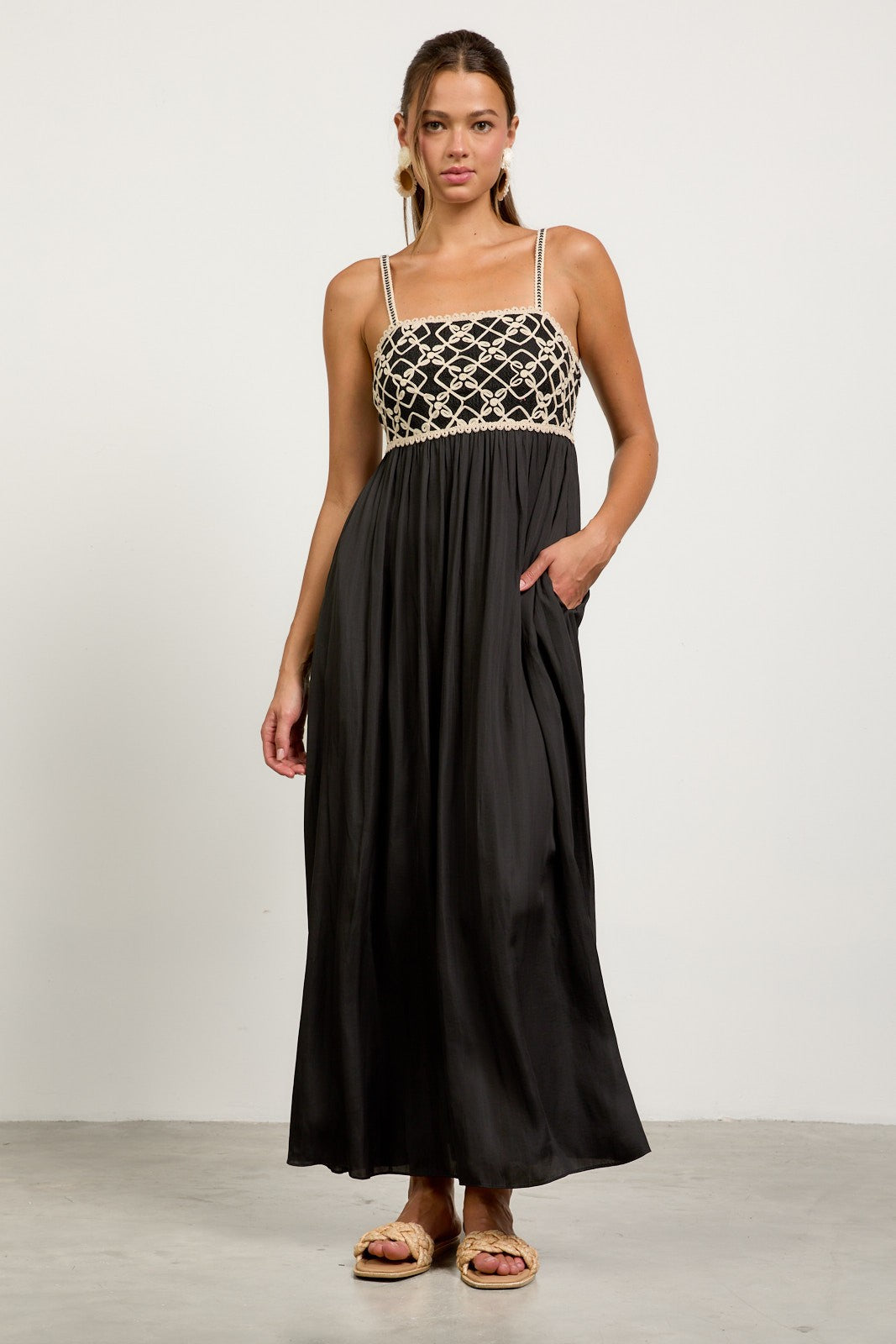 Embroidered Maxi Dress