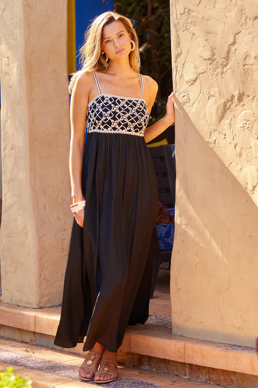 Embroidered Maxi Dress