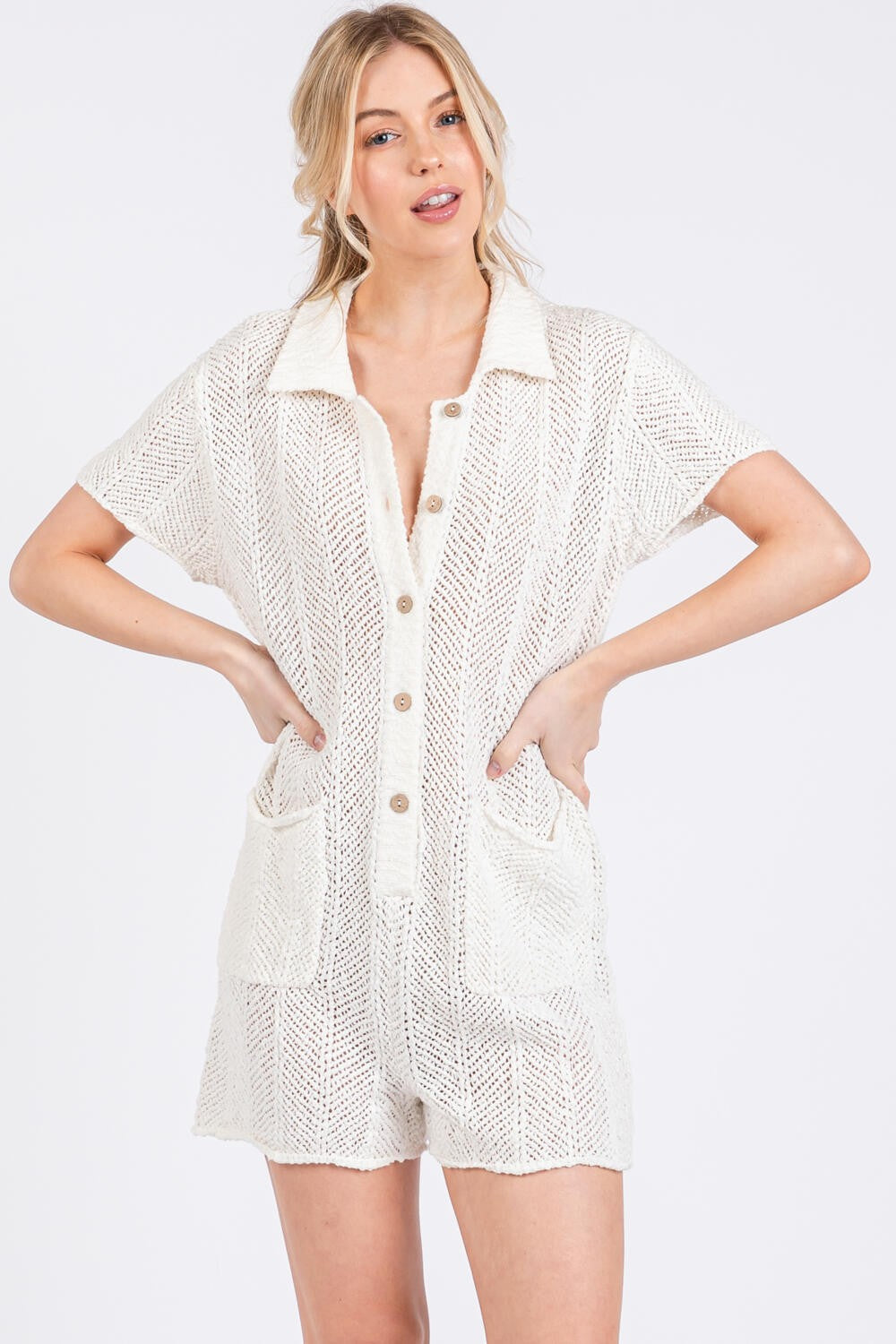 Crochet Shorts Romper