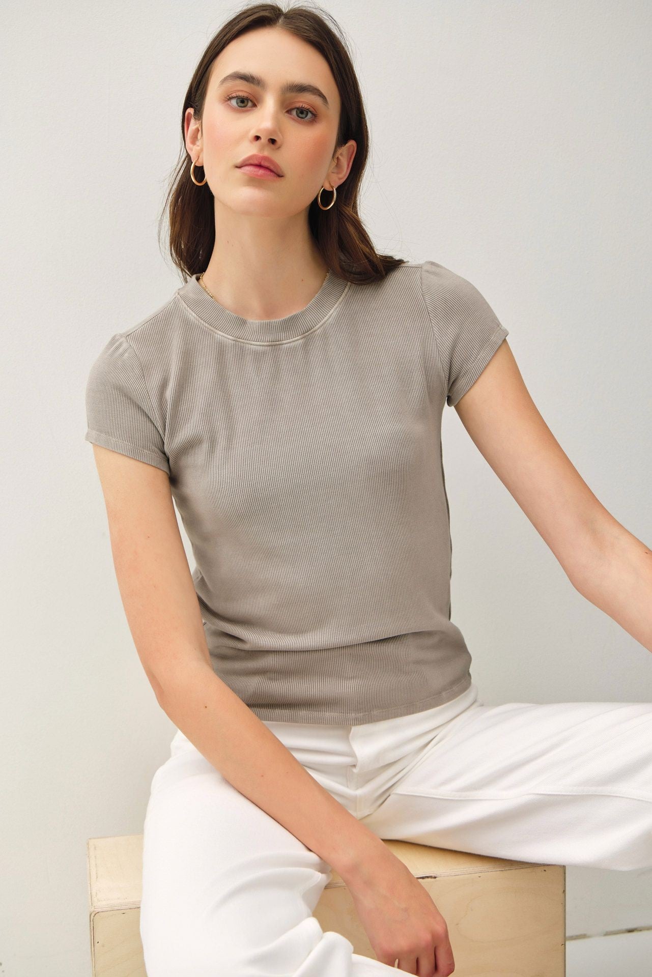 Classic Ribbed Neck T-Shirt Collection