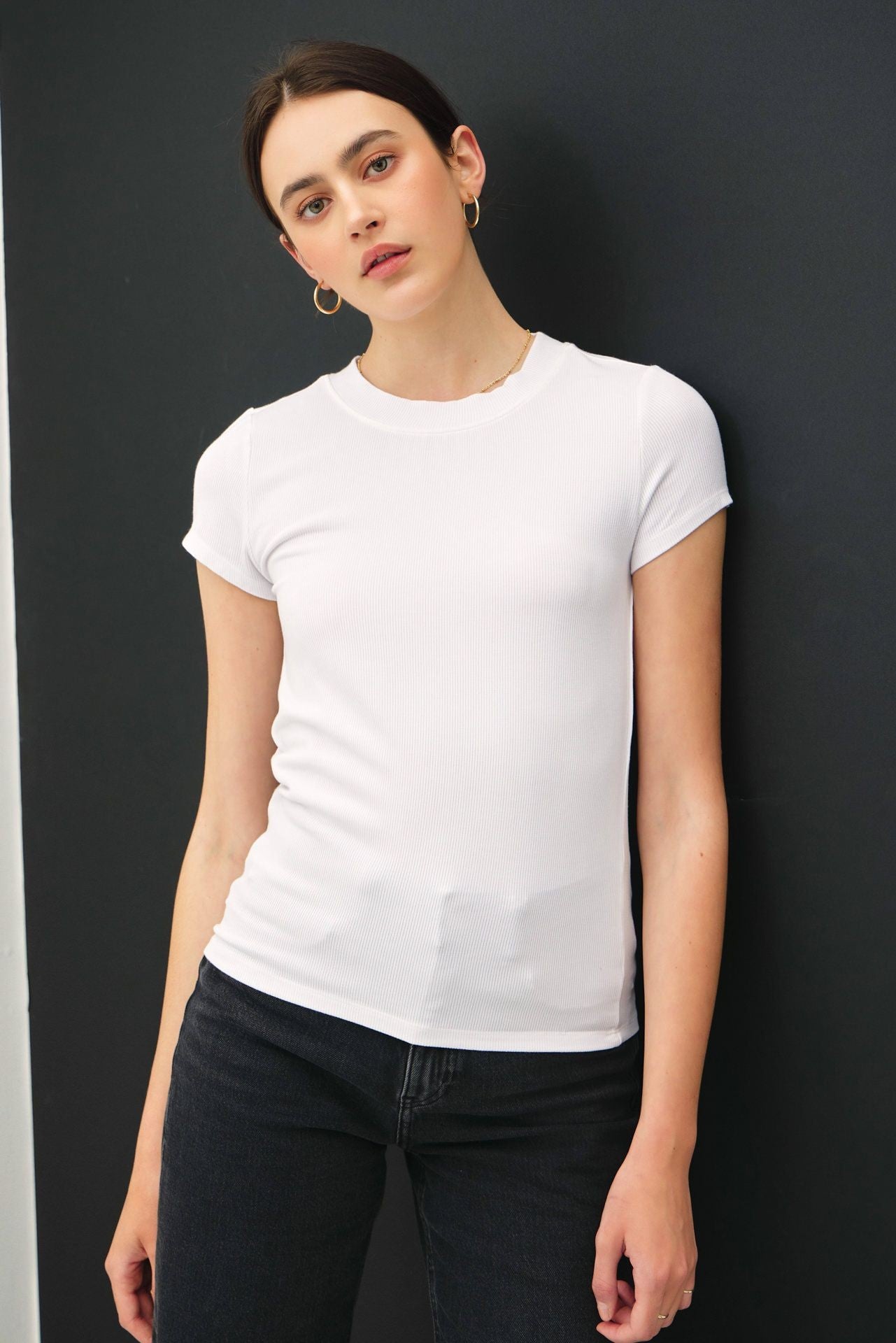 Classic Ribbed Neck T-Shirt Collection