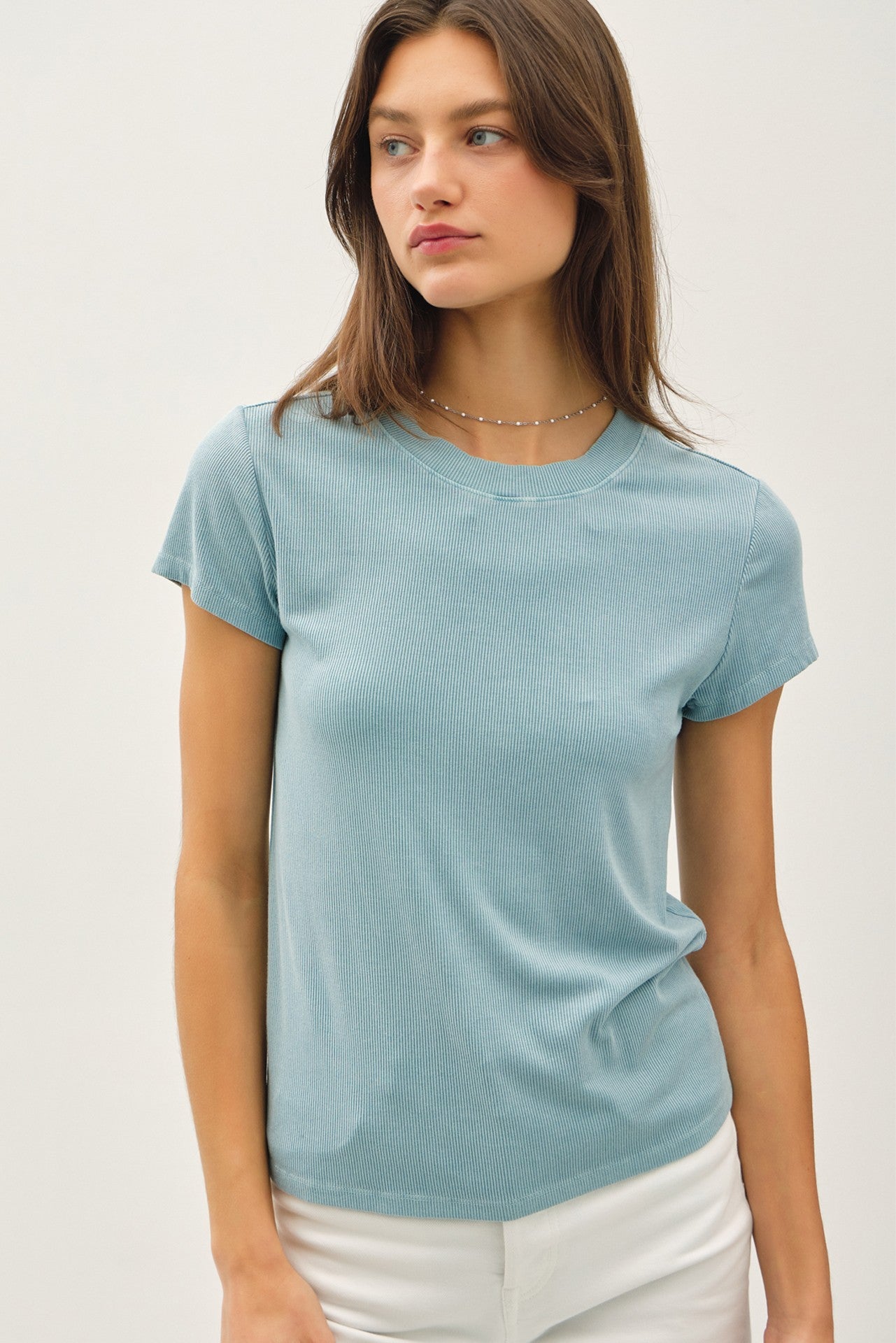 Classic Ribbed Neck T-Shirt Collection